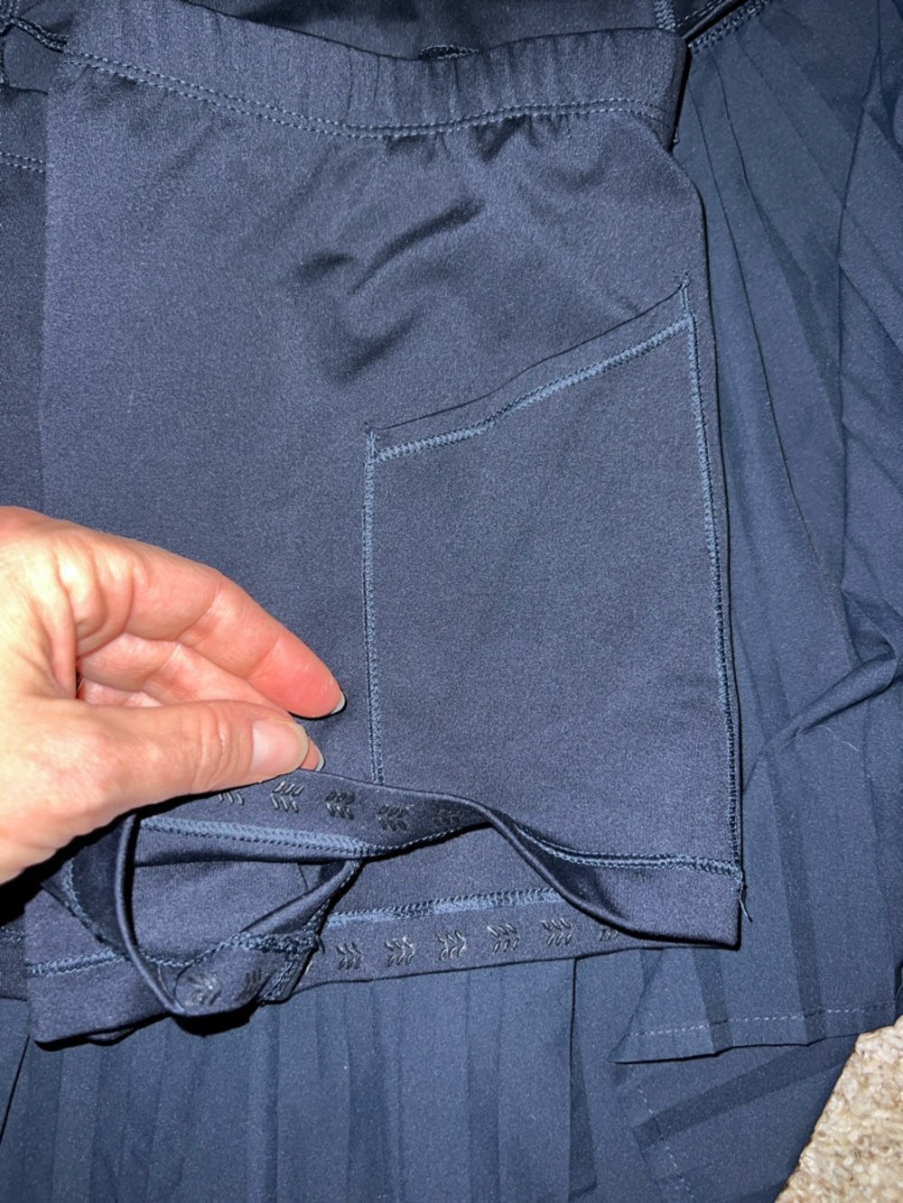 All in Motion Navy Blue Pleated Active Dress with Built in bra & shorts! Sz. XS - Picture 8 of 12